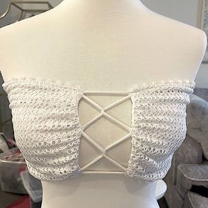 Victoria’s Secret white bandeau bikini top women’s M